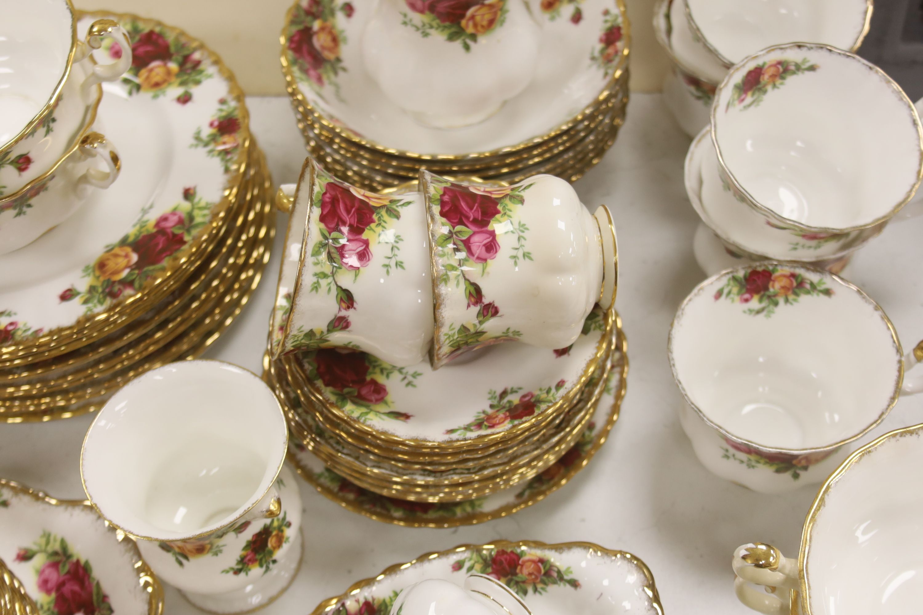 A Royal Albert 'Old Country Rose' tea and dinner service